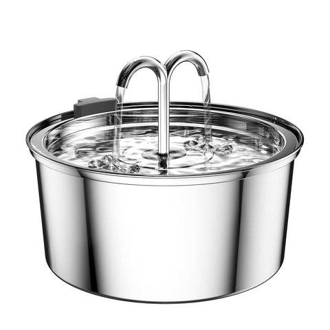 PawVortex 50 States Stainless Steel Pet Water Fountain – 3.2L Cat & Dog Fountain