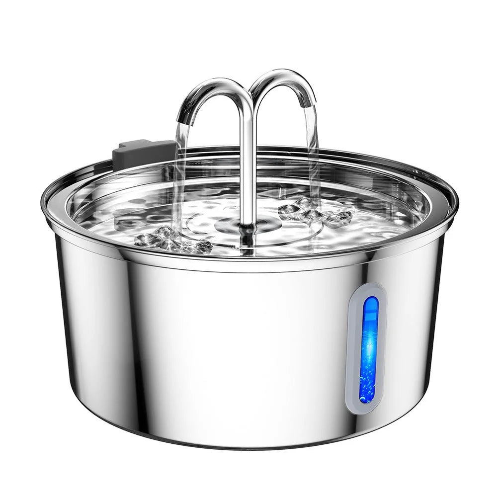 PawVortex 50 States Stainless Steel Pet Water Fountain – 3.2L Cat & Dog Fountain