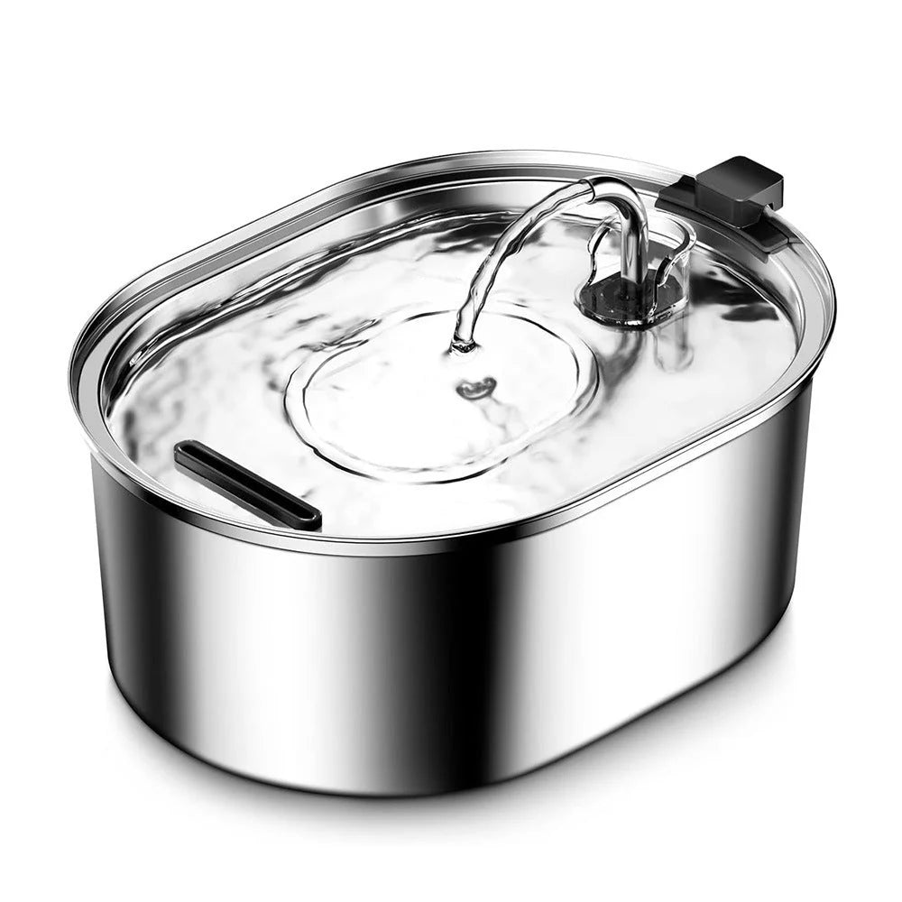 PawVortex 50 States Stainless Steel Pet Water Fountain – 3.2L Cat & Dog Fountain