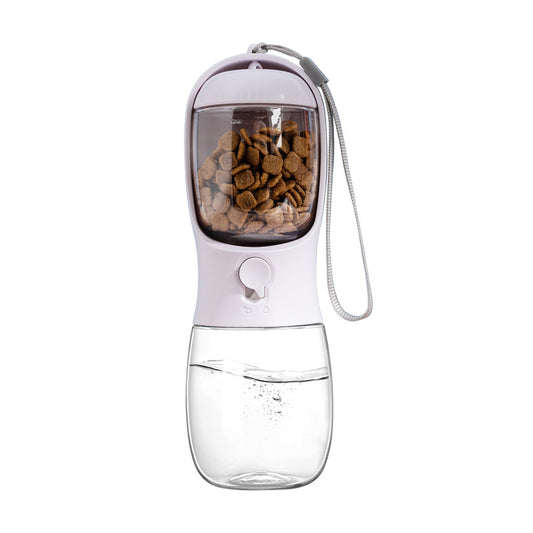 2-in-1 Portable Pet Water &amp; Food Bottle – Travel Cup for Cats &amp; Dogs | Leak-Proof, Compact &amp; Easy to Carry