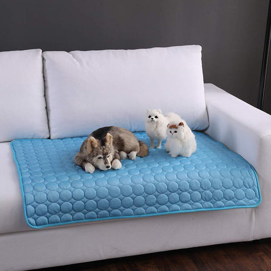 ❄️ Summer Pet Cooling Mat – Ice Silk Kennel Pad for Dogs &amp; Cats | PawVortex
