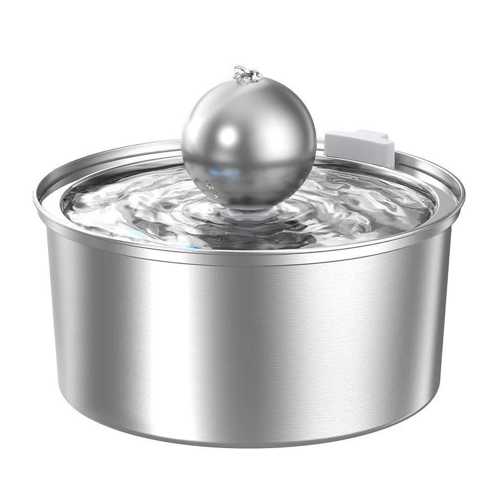 PawVortex 50 States Stainless Steel Pet Water Fountain – 3.2L Cat & Dog Fountain