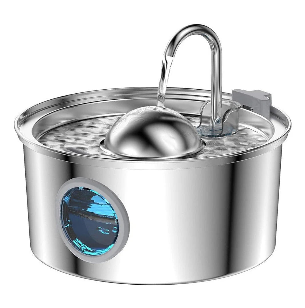 PawVortex 50 States Stainless Steel Pet Water Fountain – 3.2L Cat & Dog Fountain