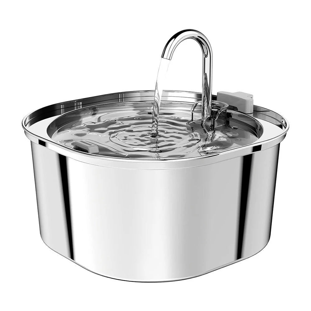 PawVortex 50 States Stainless Steel Pet Water Fountain – 3.2L Cat & Dog Fountain