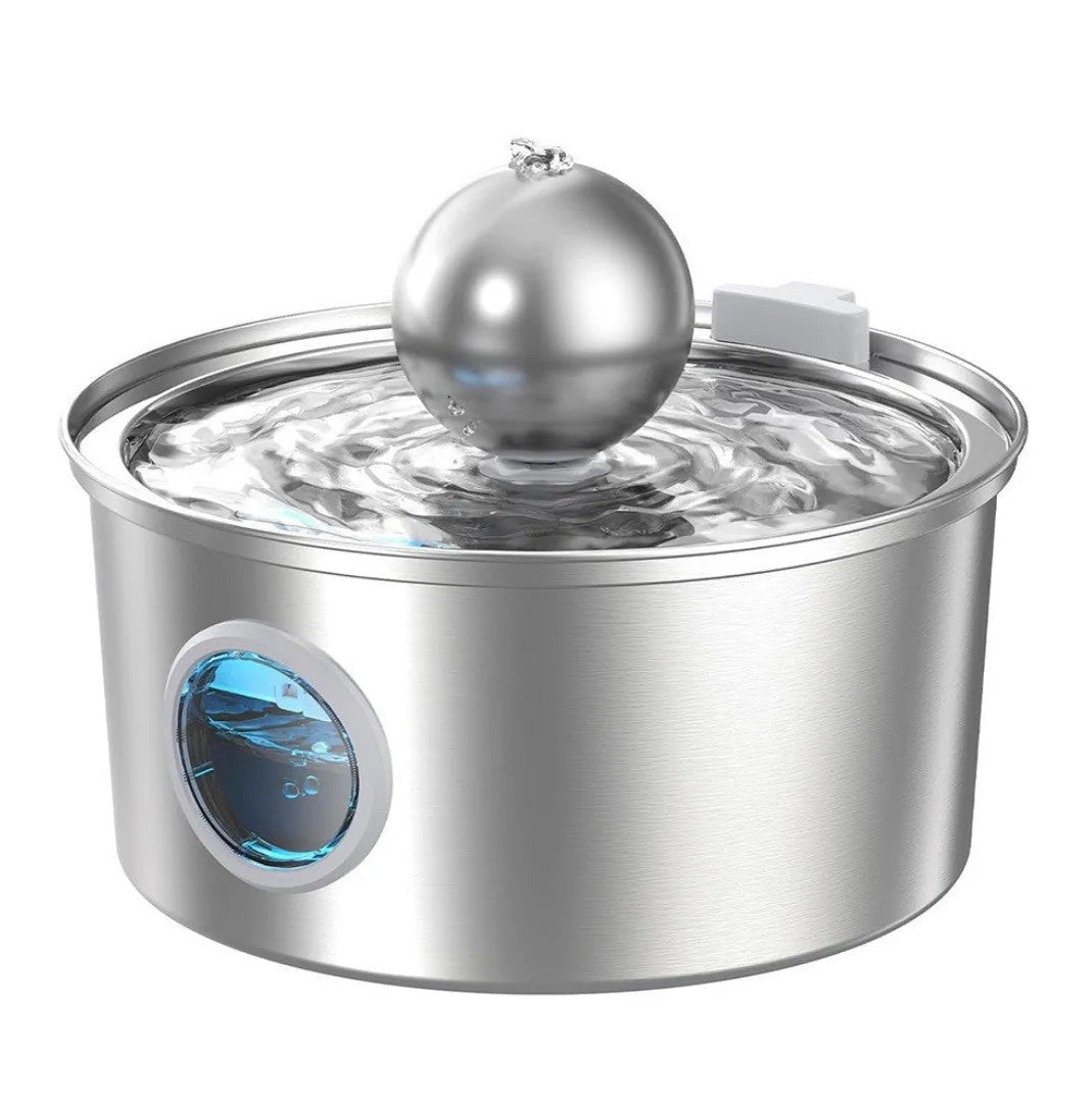 PawVortex 50 States Stainless Steel Pet Water Fountain – 3.2L Cat & Dog Fountain
