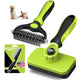 Pet grooming brush set with packaging on a white background