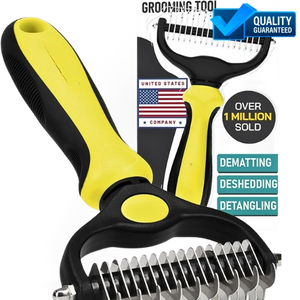 Stainless Steel Pet Knot Rake – Grooming Comb for Dogs with Thick or Matted Fur