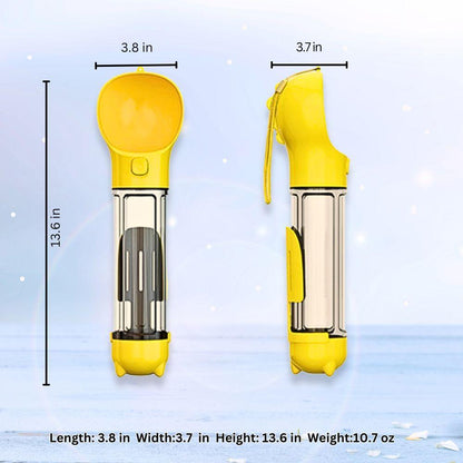 Portable Pet Water Bottle – 2-in-1 Water & Food Cup for Dogs