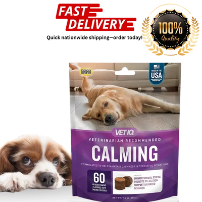 VetIQ Calming Support Chews for Dogs – 60 Soft Chews