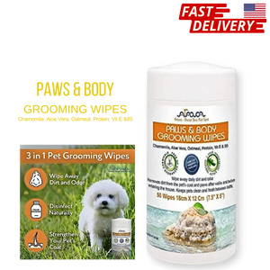 Arava Dog and Cat Wipes for Pet Grooming with Chlorhexidine and Silk