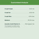 Ark Naturals Brushless Toothpaste guaranteed analysis showing crude protein, fat, fiber, moisture, and Vitamin C levels.
