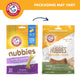 Arm and Hammer Nubbies dog dental treats peanut butter flavor packaging transition from old to new design