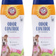 Two 20 fl oz bottles of Arm & Hammer Odor Control Pet Shampoo in Kiwi Blossom scent with baking soda formula.