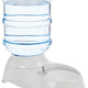 Gravity-fed automatic pet waterer with clear 1-gallon reservoir and white speckled base.