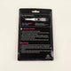 Back packaging of grooming tool with text and instructions.