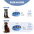 Medium Border Collie and Large Chocolate Labrador size comparison guide for dog slow feeder bowls.