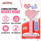 Bullibone Heart Bone peppermint flavored dental chew toy with ChewScrub technology and baking soda infusion.