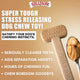 Bullibone super tough stress releasing dog chew toy with peanut butter flavor benefits.