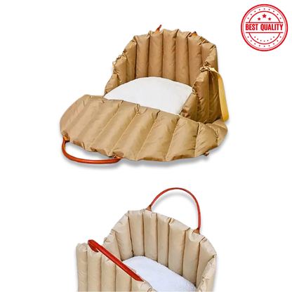 cat travel bag biege color