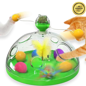 Cat Toy Windmill with Mint – Interactive Treasure Box Spinner