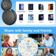 SeekTag compatibility list featuring Samsung, Pixel, and iPhone, with a "share with family" map interface.