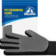 Delomo grey silicone pet grooming glove for gentle hair removal