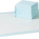 15 pack bundle of blue disposable puppy training pee pads with one open pad laid flat