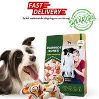 Dog Rawhide Sticks Wrapped with Chicken & Pet Natural Chew Treats