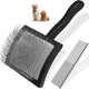 Black slicker brush with curved wire pins and steel pet grooming comb for dogs