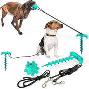 Dog tug training toy on a white background, durable interactive chew and pull toy