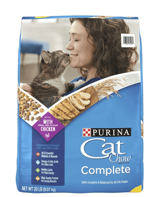 Purina Cat Chow Complete 20 lb - Premium Dry Food for Happy, Healthy Cats