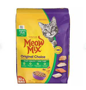 Meow Mix Original Choice Dry Cat Food, Heart Health & Oral Care Formula (32 lbs.)