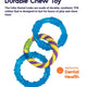 Orka Dental Links made of durable synthetic TPE rubber designed for aggressive chewers and dental health.