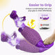 Ergonomic curved dog toy design featuring a raised tail for easy gripping and effortless chewing for medium to large dogs.