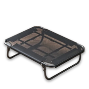 Foldable pet bed with mesh design on a white background