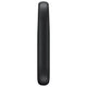 Side view of the slim and portable design of the Samsung Galaxy SmartTag2 in black.