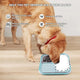 Golden Retriever eating from a slow feeder licking mat to reduce anxiety, boredom, and improve eating habits.