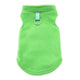 Green fleece dog vest on a white background