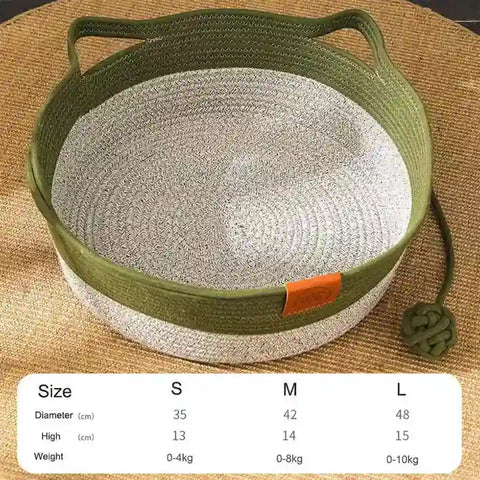 Woven Comfort Nest - All-Season Rattan Pet Bed