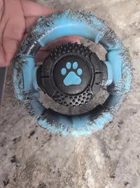 Heavy chewer chewed texture of the ring dog toy