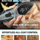 Tough runner motor pet clipper with dual RPM intelligence designed to effortlessly cut through long hair, thick coats, and knotted fur.