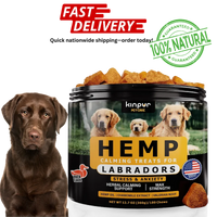 Calming Chews for Labrador Dogs with Valerian Root and Hemp Oil   Aid
