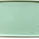 Jade green premium silicone pet feeding mat with raised splash-proof border by Hoki Found.
