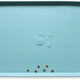 Light Turquoise bright aqua silicone dog and cat bowl feeding tray.