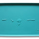 Teal vibrant blue-green waterproof silicone dog and cat bowl placemat.