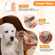 Step-by-step instructions on how to twist up, apply, and massage moisturizing paw balm onto a dog's paws.