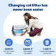 Step-by-step guide to load, leave, and lose the ScoopFree self-cleaning litter tray system.