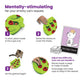 Step-by-step instructions on how to set up and adjust difficulty for a cat mental stimulation toy.