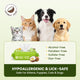 PawSono hypoallergenic and lick-safe pet wipes featuring an alcohol-free, paraben-free, sulfate-free, and dye-free formula for kittens, puppies, cats, and dogs.