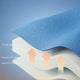 Illustration of a layered pillow with text on blue background.